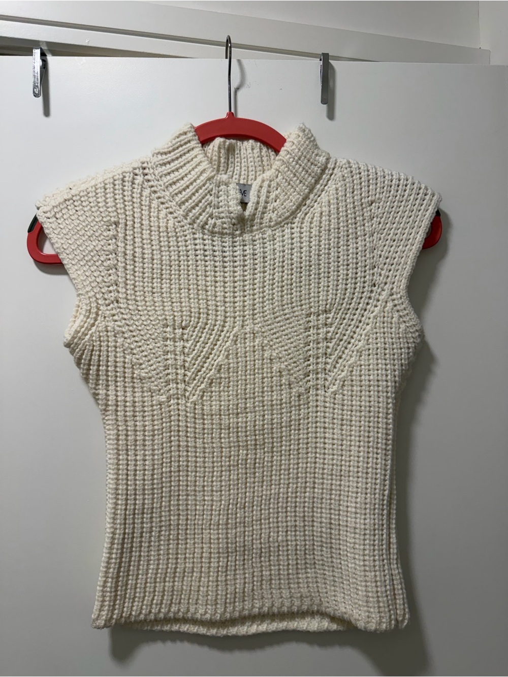 Maurie + Eve Cream Sleeveless Turtleneck Knit Top